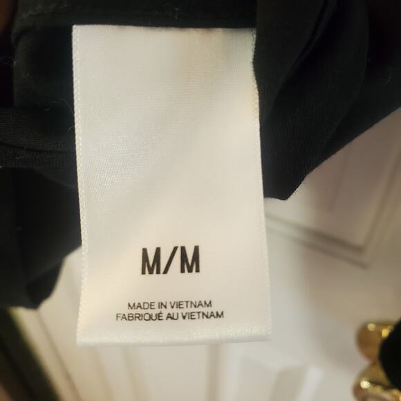 Express Black Long Sleeve Collared Pocket Button Up Dress Shirt Mens Size Medium - Picture 4 of 6